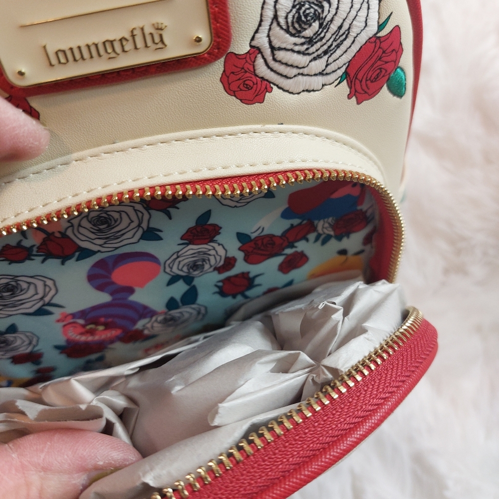 Loungefly Disney Alice in Wonderland Color Changing Roses Mini Backpack - Picture 8 of 9